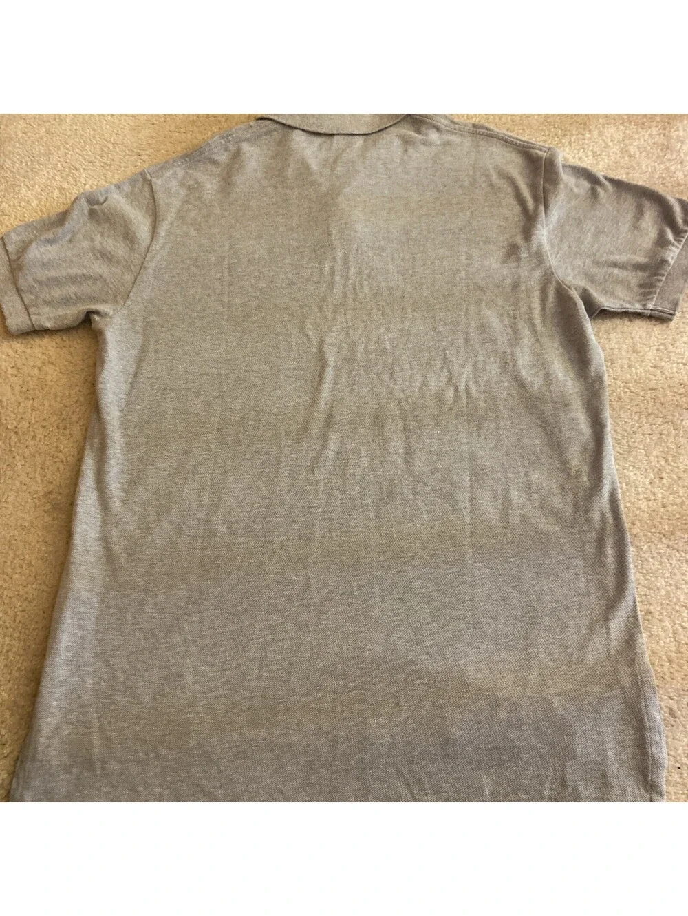 Ralph Lauren Polo Golf Shirt Large Gray Casual Classic Knit Blue PONY